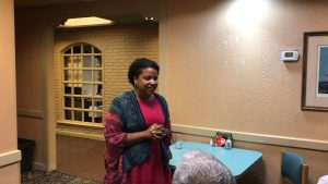 Amelia Parker speaking at the 8/22/2019 Center City Conservatives Republican Club