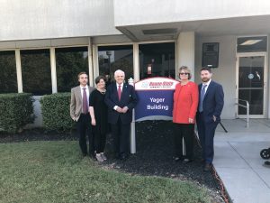 The Yager family, L-R son in law, Daughter, Senator Yager, Mrs. Malinda Yager and their son