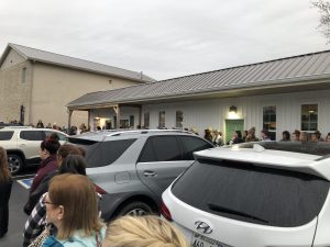 The line closest to the door