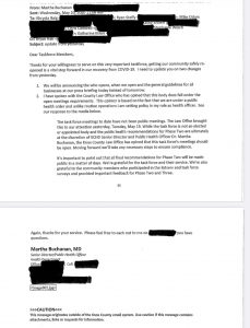 Dr. Buchanan’s email to Task Force about possible changes 