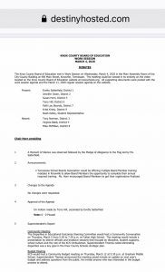 March 4, 2020 Knox County School Board Meeting Minutes 