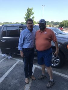 Bill Hagerty and I as he arrived for the meet and greet at Sam & Andy’s Fountain City Knoxville, TN 