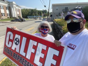 Marilyn Calfee and I on Election Day 8/6/2020 at Roane County Courthouse in Kingston, TN 