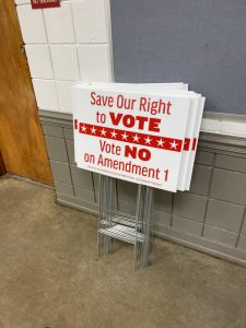 Campaign to Save our Right to VOTE, VOTE NO on Amendment 1 