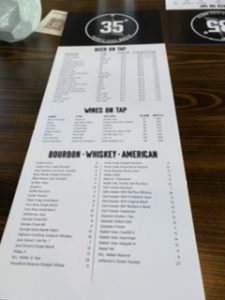 beer and drink list