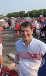 a screenshot image of Deno Cole from a Facebook Live video I did with many of the candidates at the Town of Farragut Independence Parade 7/3/2021