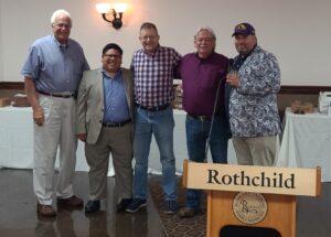 Former Chairs in attendance with Chairman Daniel Herrera, Robert Lawrence Smith, Herrera, Randy Pace, Buddy Burkhardt and myself.