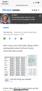 screenshot of a story in the daily paper, What to Know About the Election