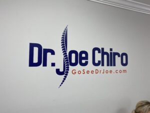 the logo in the waiting room