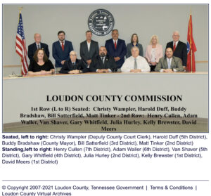 the official photo from the Loudon County, TN webpage of the Commission