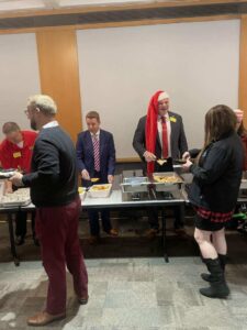 Mayor Jacobs serving and yes that is Knox County Commissioner at Large and Vice Chairman of Commission Justin Biggs with a BIG plate. If that was his first or fourth plate could not be confirmed or denied. 
