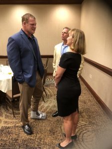 Beth Harwell talking to Knox County Mayor Glenn Jacobs