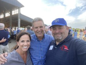 TN First Lady Maria Lee, TN Governor Bill Lee and me 