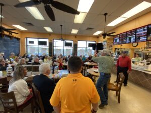 former Knox County Republican Chairman Buddy Burkhardt was the Auctioneer 