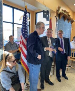 Judge Tony Stansberry, Register of Deeds Nick McBride and Judge Chuck Cerny before the bidding began